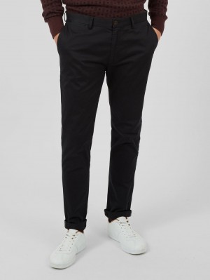 Black Ben Sherman Signature Skinny Stretch Chino Pants | LT8169053