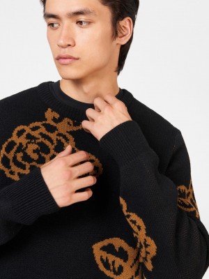 Black Ben Sherman Winter Floral Knitwear | DQ9620734