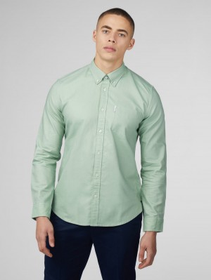 Green Ben Sherman Signature Oxford Shirts | UW7942810