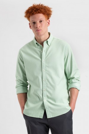 Green Ben Sherman St. Ives Resort Oxford Shirts | TX8925147