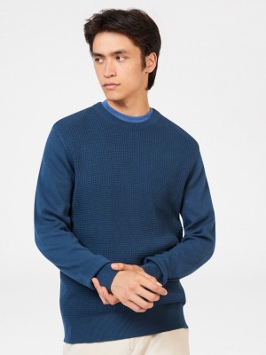 Indigo Ben Sherman Textured Crewneck Knitwear | TC0893675