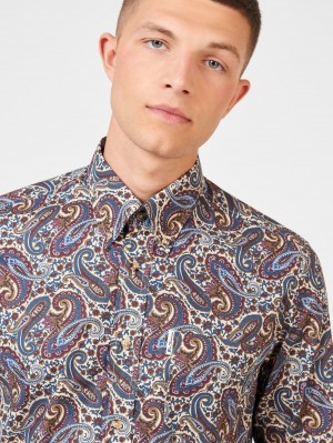 Multicolor Ben Sherman Signature Paisley Shirts | FV5829734