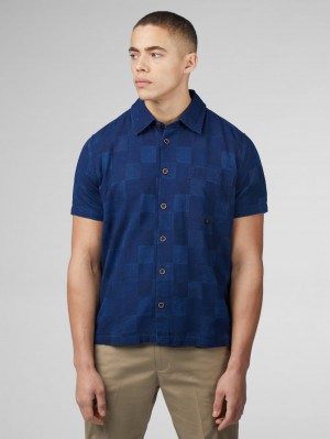 Navy Ben Sherman B by Ben Sherman Indigo Check Shirts | KL9362417