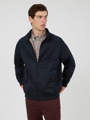 Navy Ben Sherman Signature Harrington Jackets | IP0197283