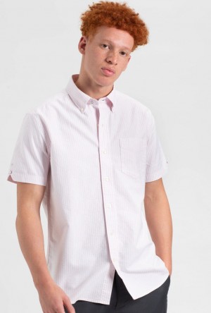 Pink Stripes Ben Sherman Brighton Oxford Shirts | HU6427301