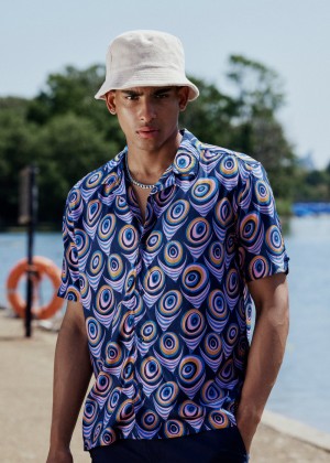 Purple Ben Sherman B by Ben Sherman Psychedelic Print Shirts | DK2380547