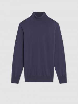 Purple Ben Sherman Signature Roll Neck Knitwear | YW7459013