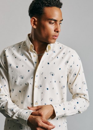 White Ben Sherman Conversational Icon Shirts | WD5180397