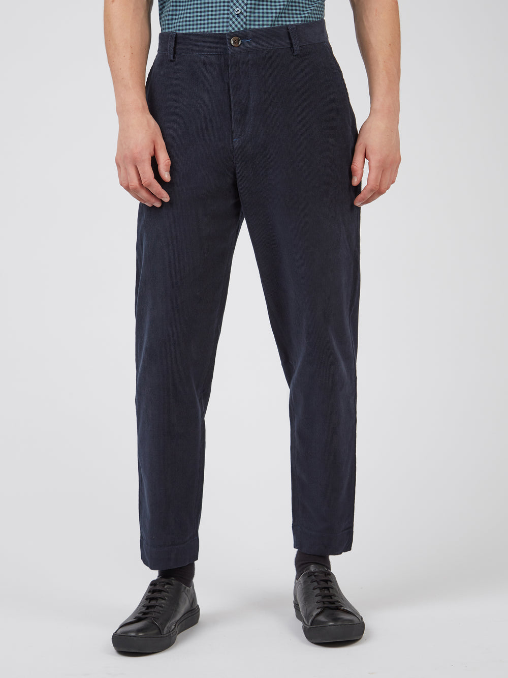 Black Ben Sherman Tapered Corduroy Pants | UJ8657201