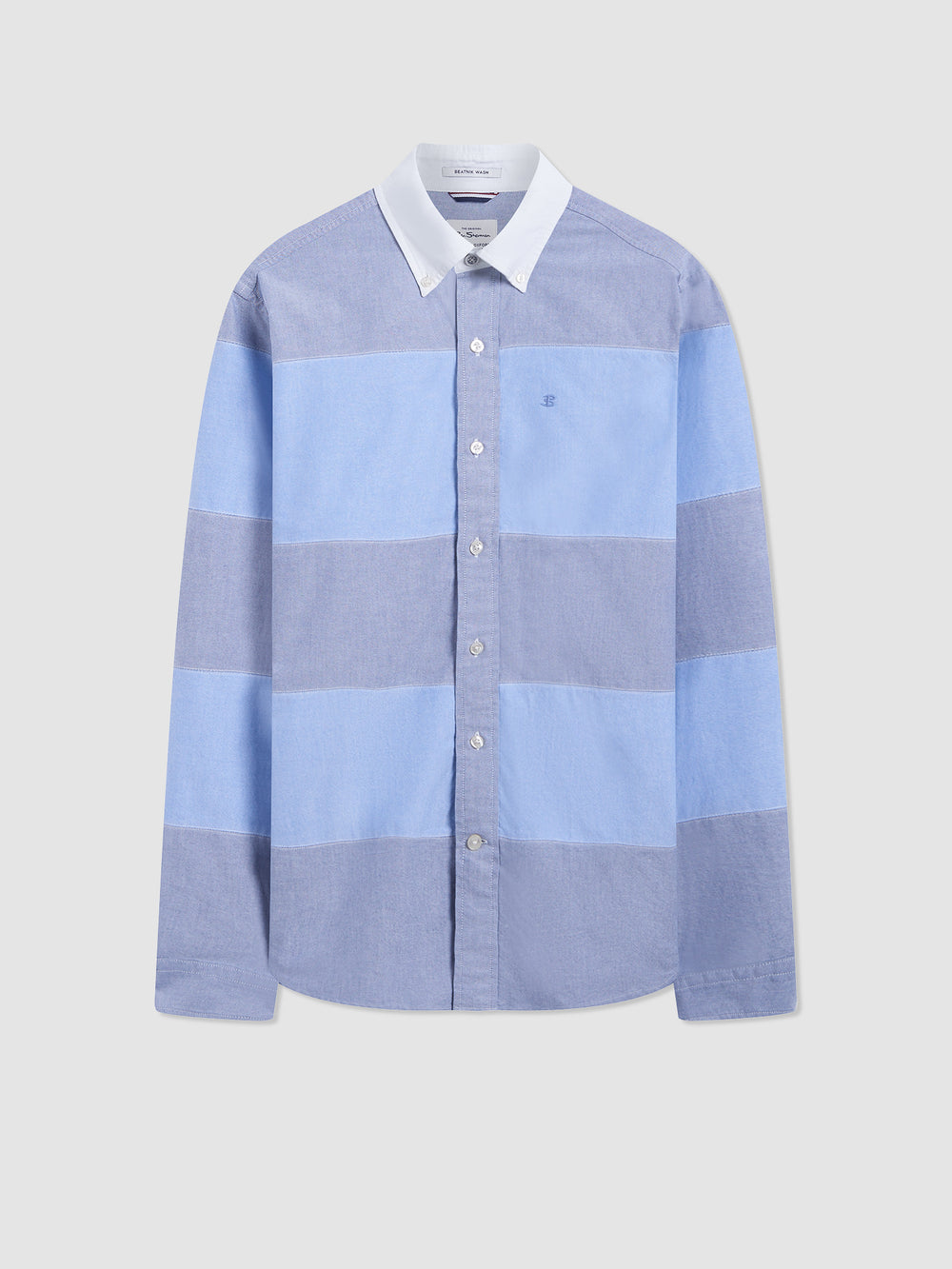 Blue Ben Sherman Brighton Oxford Garment Dye Rugby Shirts | MS6893421