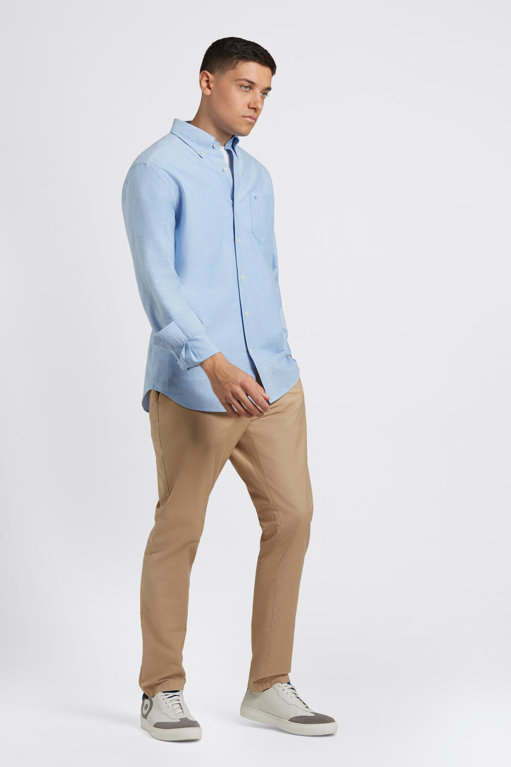 Blue Ben Sherman Brighton Oxford Organic Shirts | MY7284519