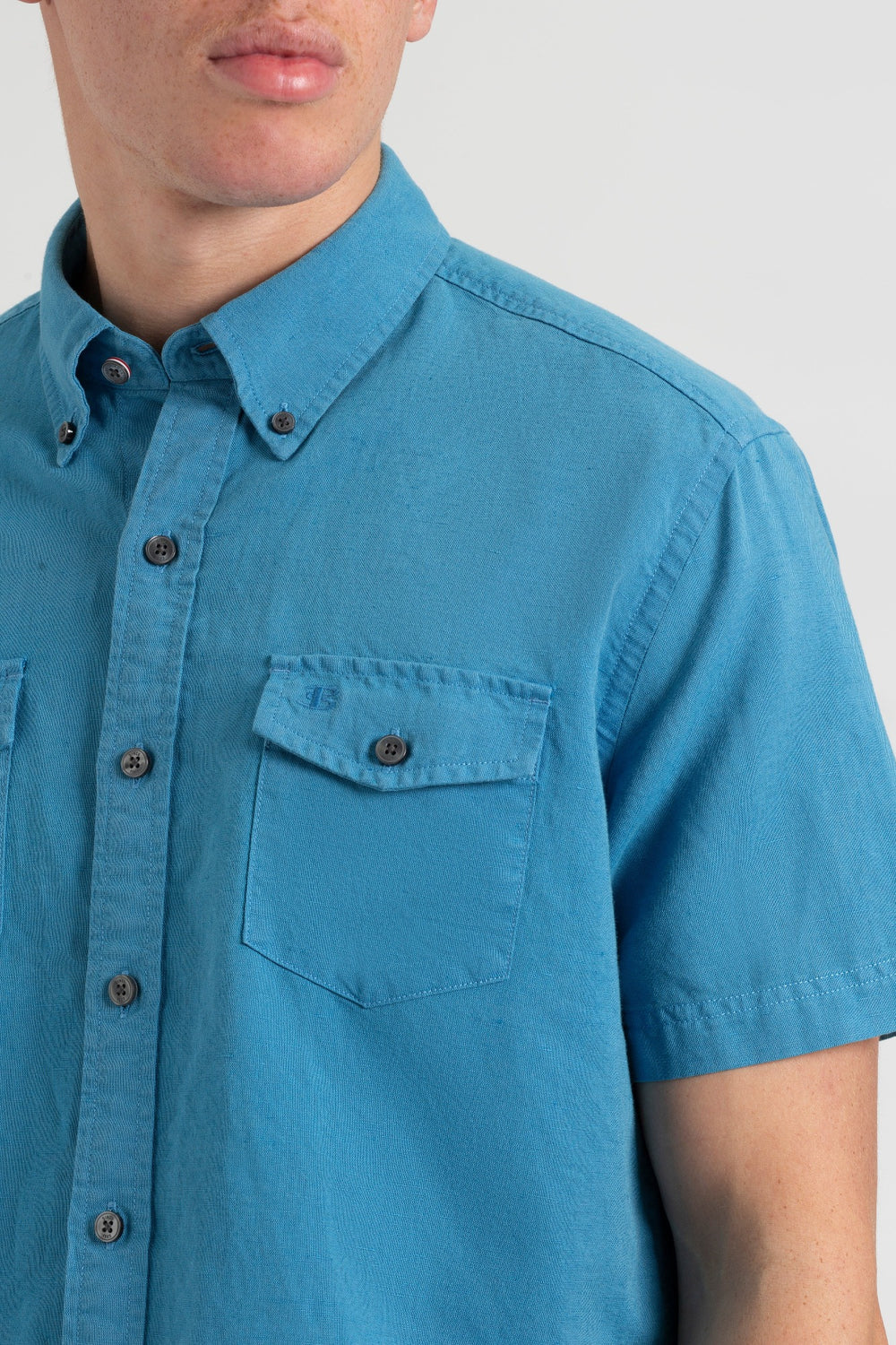 Blue Ben Sherman Garment Dye Linen Shirts | IP8073649