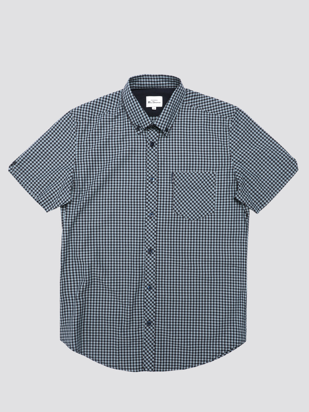 Blue Ben Sherman Signature Short Sleeve Gingham Shirts | YS0287953