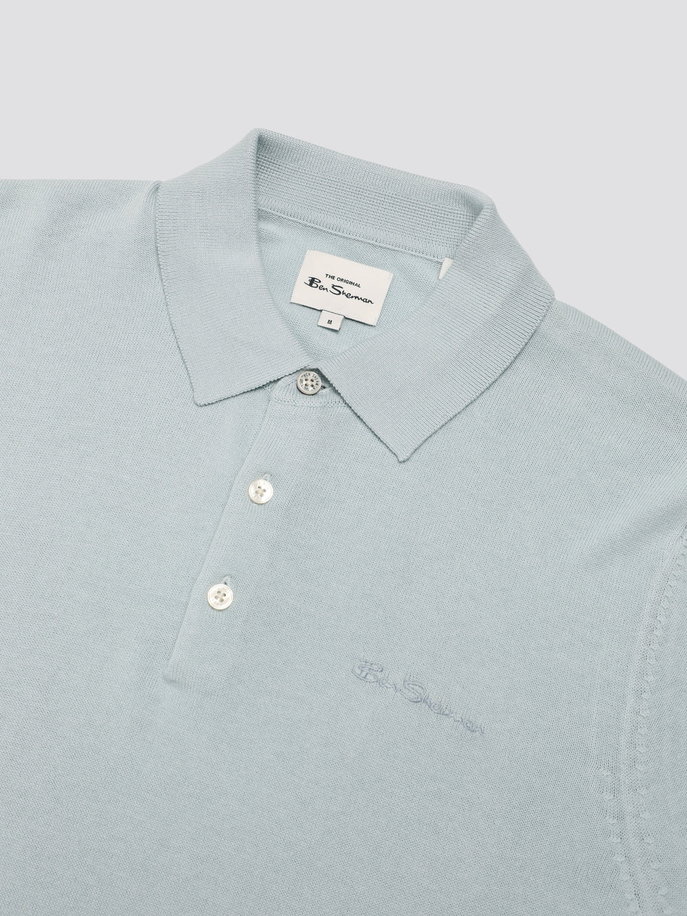 Blue Ben Sherman Signature Short Sleeve Polo Knitwear | KY6508913