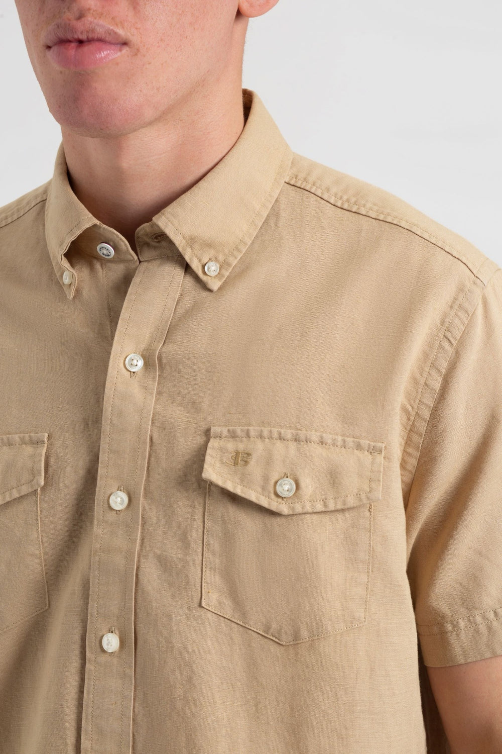 Brown Ben Sherman Garment Dye Linen Shirts | AP3860945