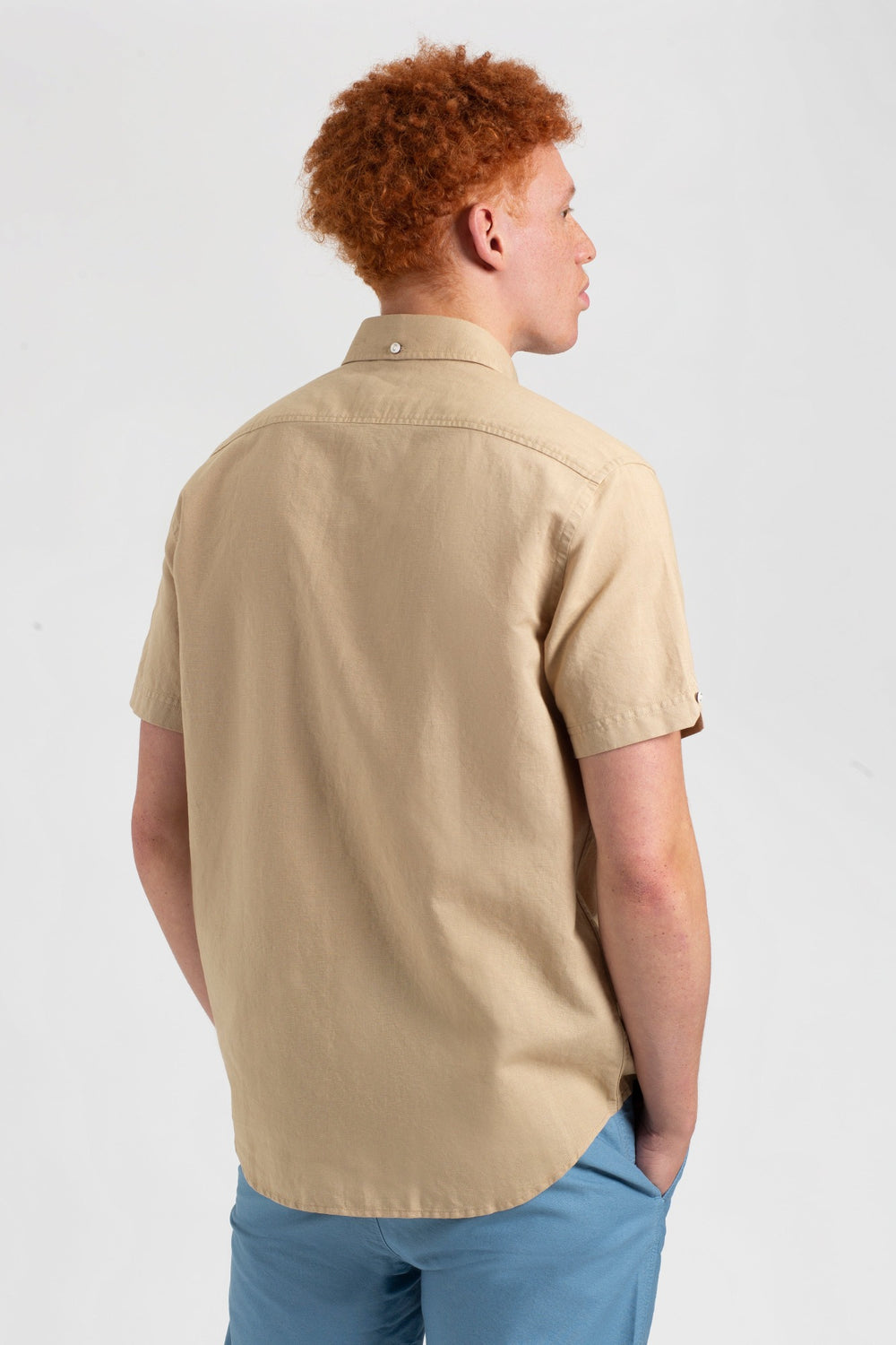 Brown Ben Sherman Garment Dye Linen Shirts | AP3860945