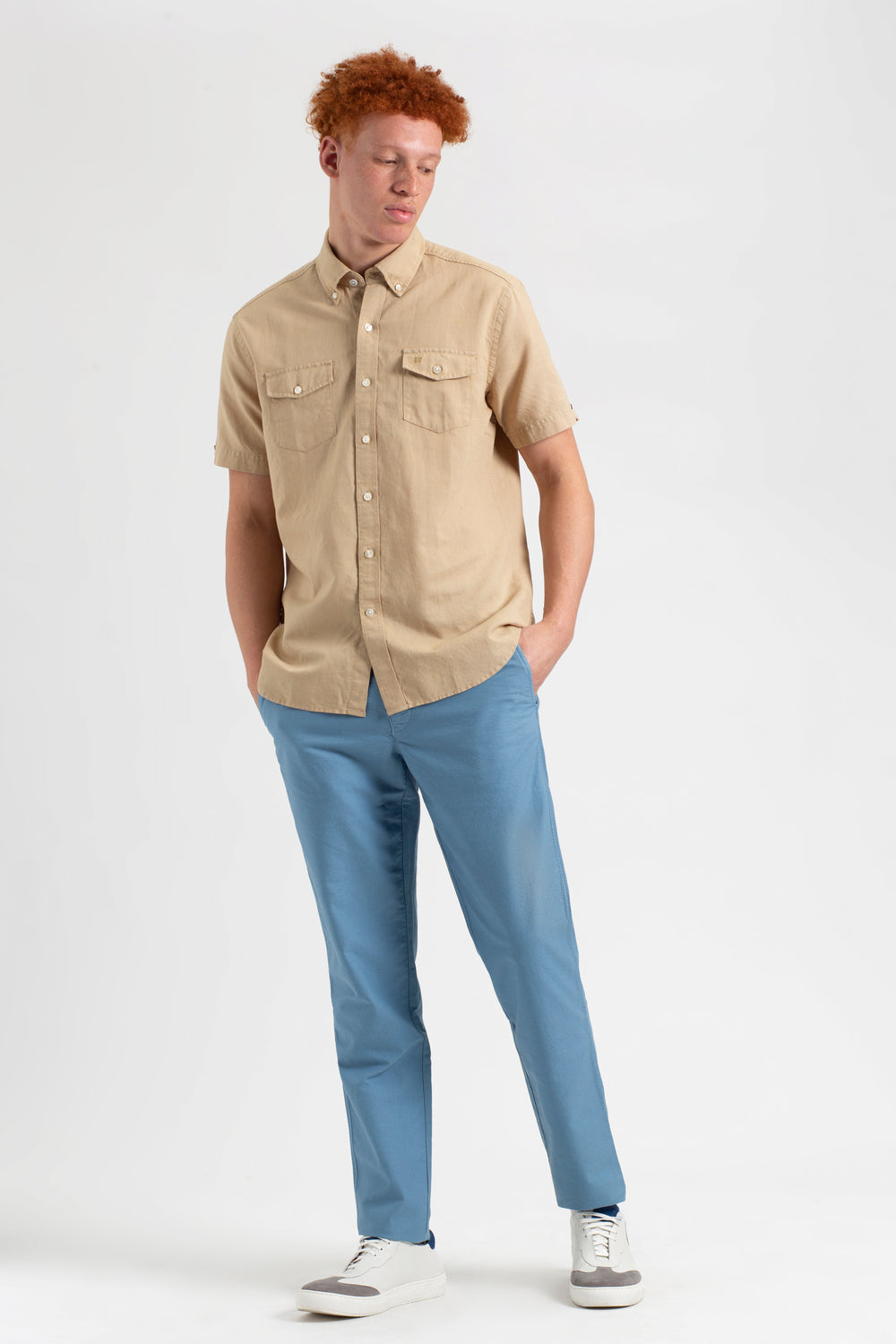 Brown Ben Sherman Garment Dye Linen Shirts | AP3860945