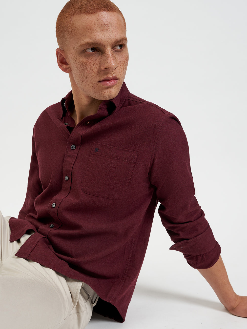 Burgundy / Navy / Beige Ben Sherman Uniform Flannel Shirts | XW0647958