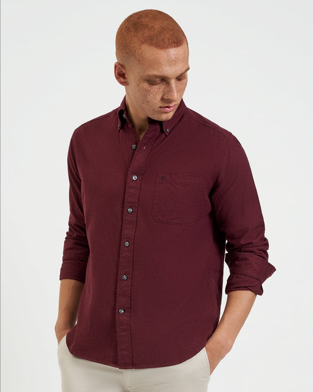 Burgundy / Navy / Beige Ben Sherman Uniform Flannel Shirts | XW0647958