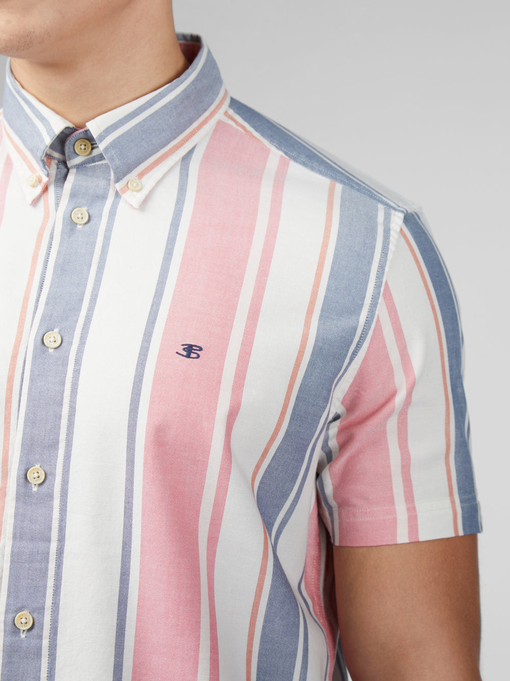 Dark Pink Ben Sherman Signature Multicolor Stripe Shirts | OB1928756