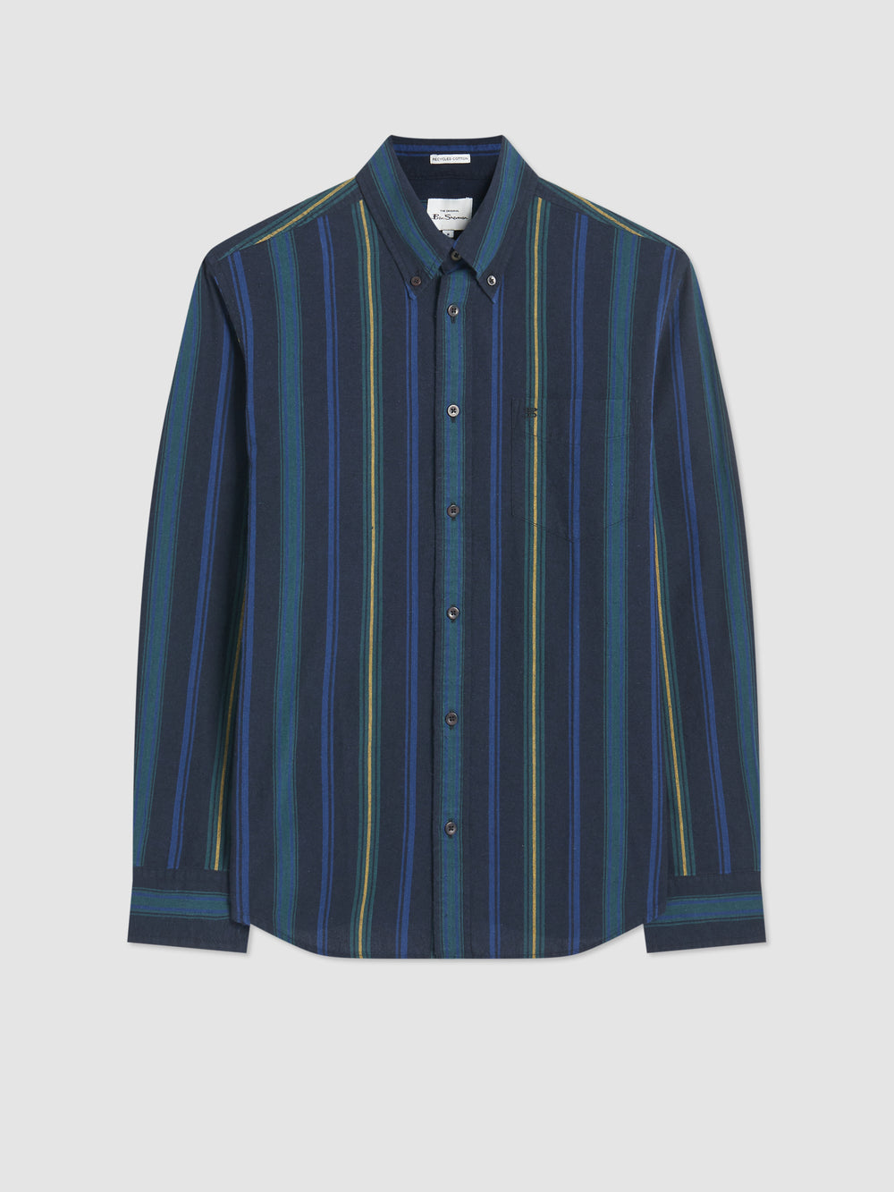 Green Ben Sherman Signature Striped Oxford Shirts | RU9273085