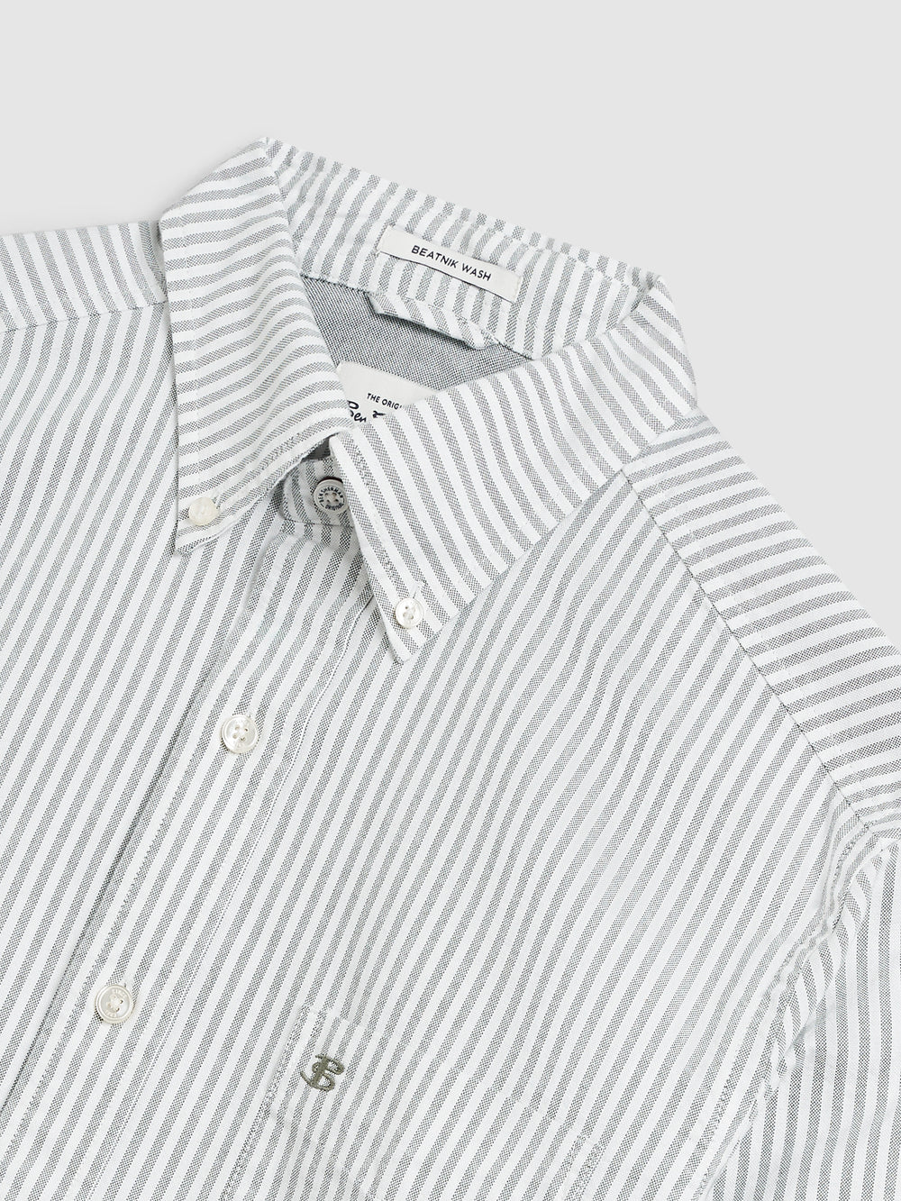 Green Stripes Ben Sherman Brighton Oxford Organic Stripe Green Bengal Stripe Shirts | DY6831025