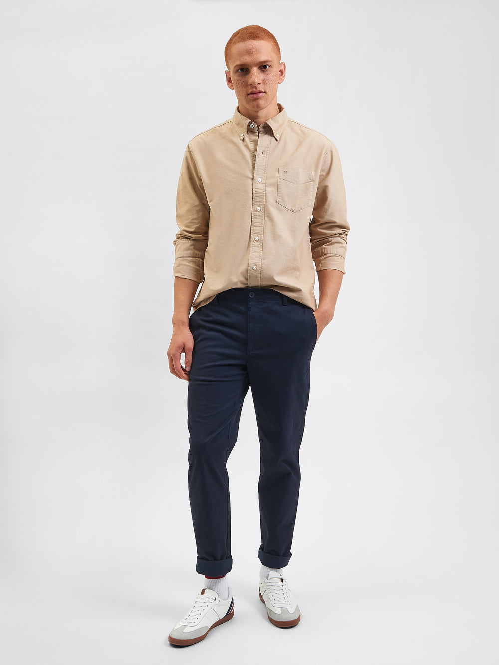 Grey Ben Sherman Beatnik Oxford Garment Dye Shirts | HR3952681