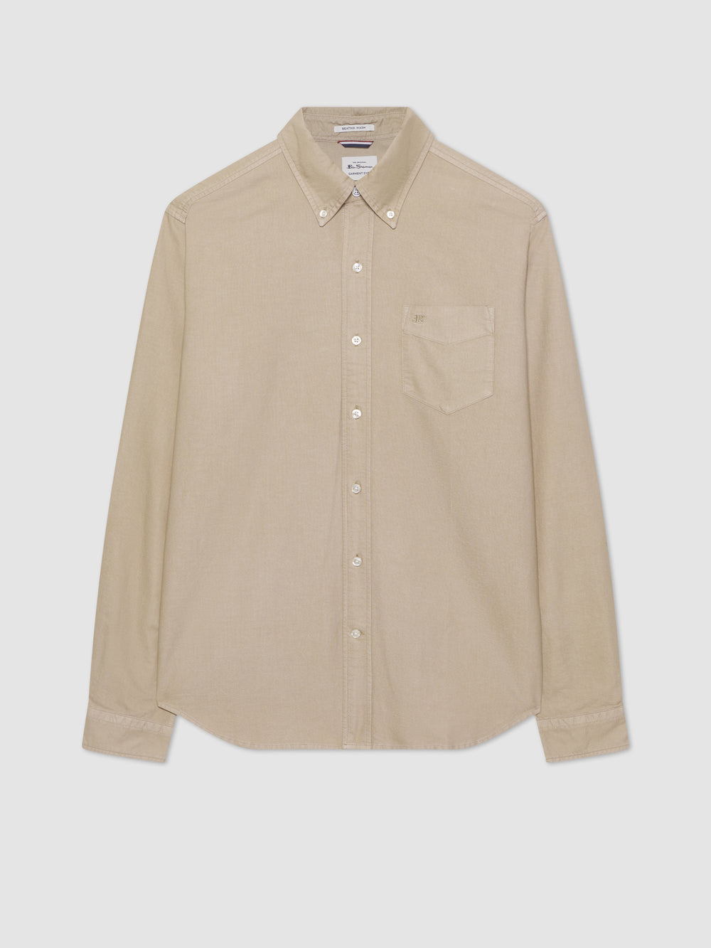 Grey Ben Sherman Beatnik Oxford Garment Dye Shirts | HR3952681