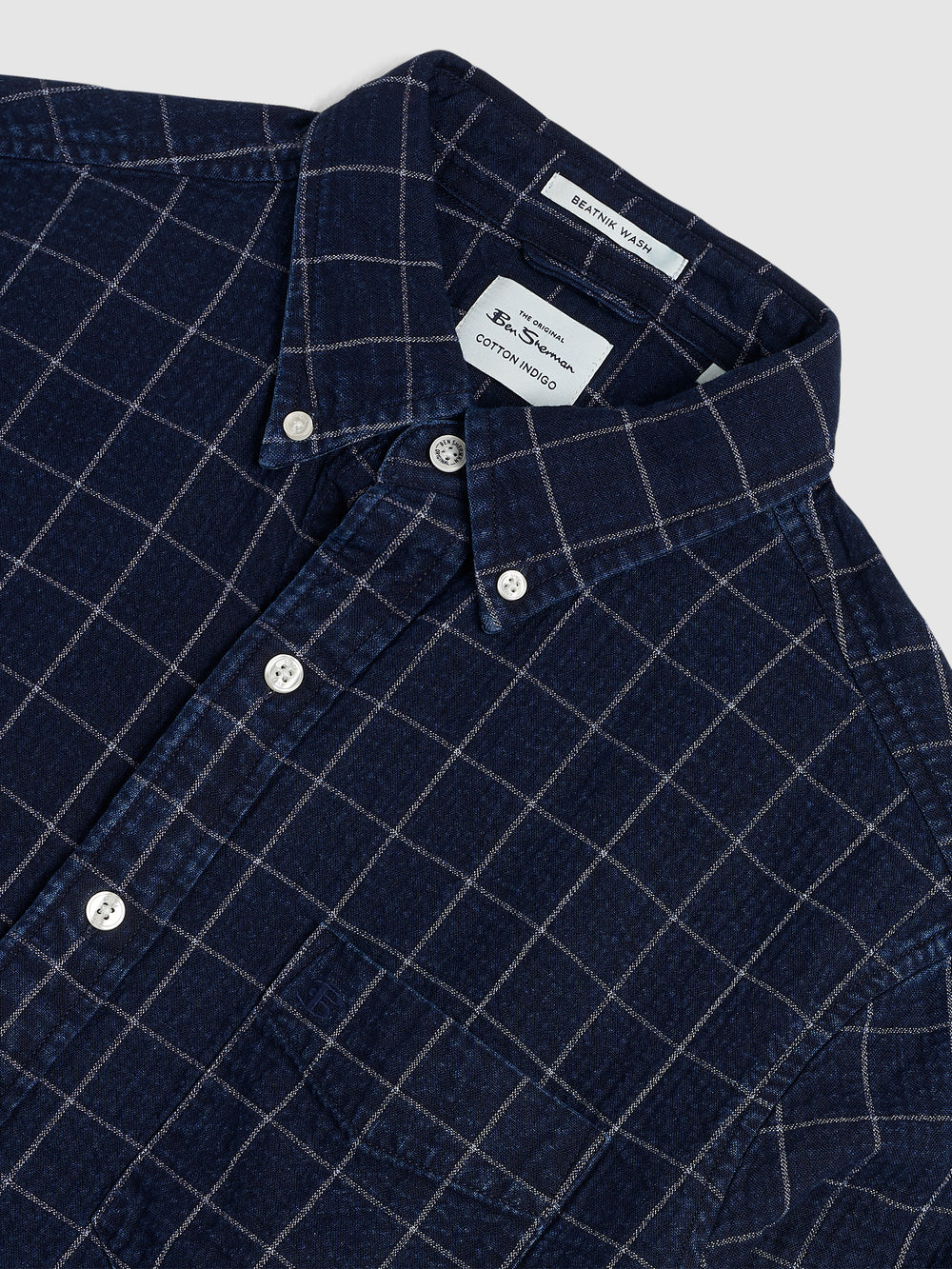 Indigo Ben Sherman Dalston Blues Beatnik Shirts | EK9470128