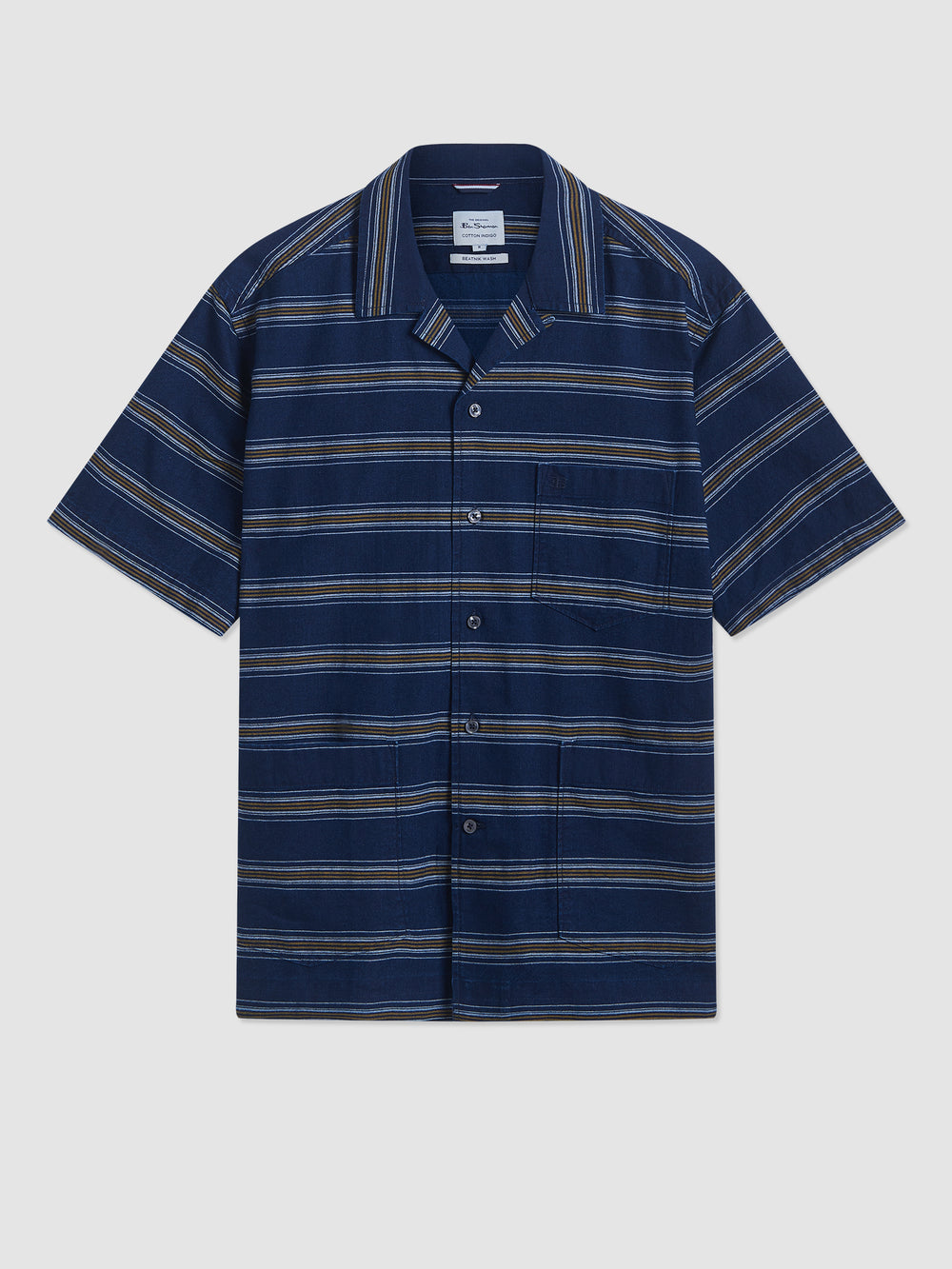 Indigo Ben Sherman Dalston Blues Lightweight Stripe Shirts | LK8790523