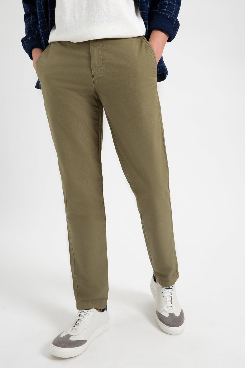 Light Olive Ben Sherman Beatnik Oxford Slim Taper Garment Dye Chino Pants | UY0647935