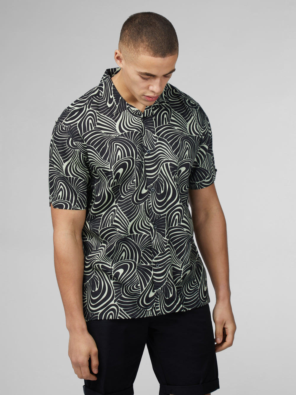 Mint Ben Sherman B by Ben Sherman Psychedelic Swirl Print Shirts | QV5708246