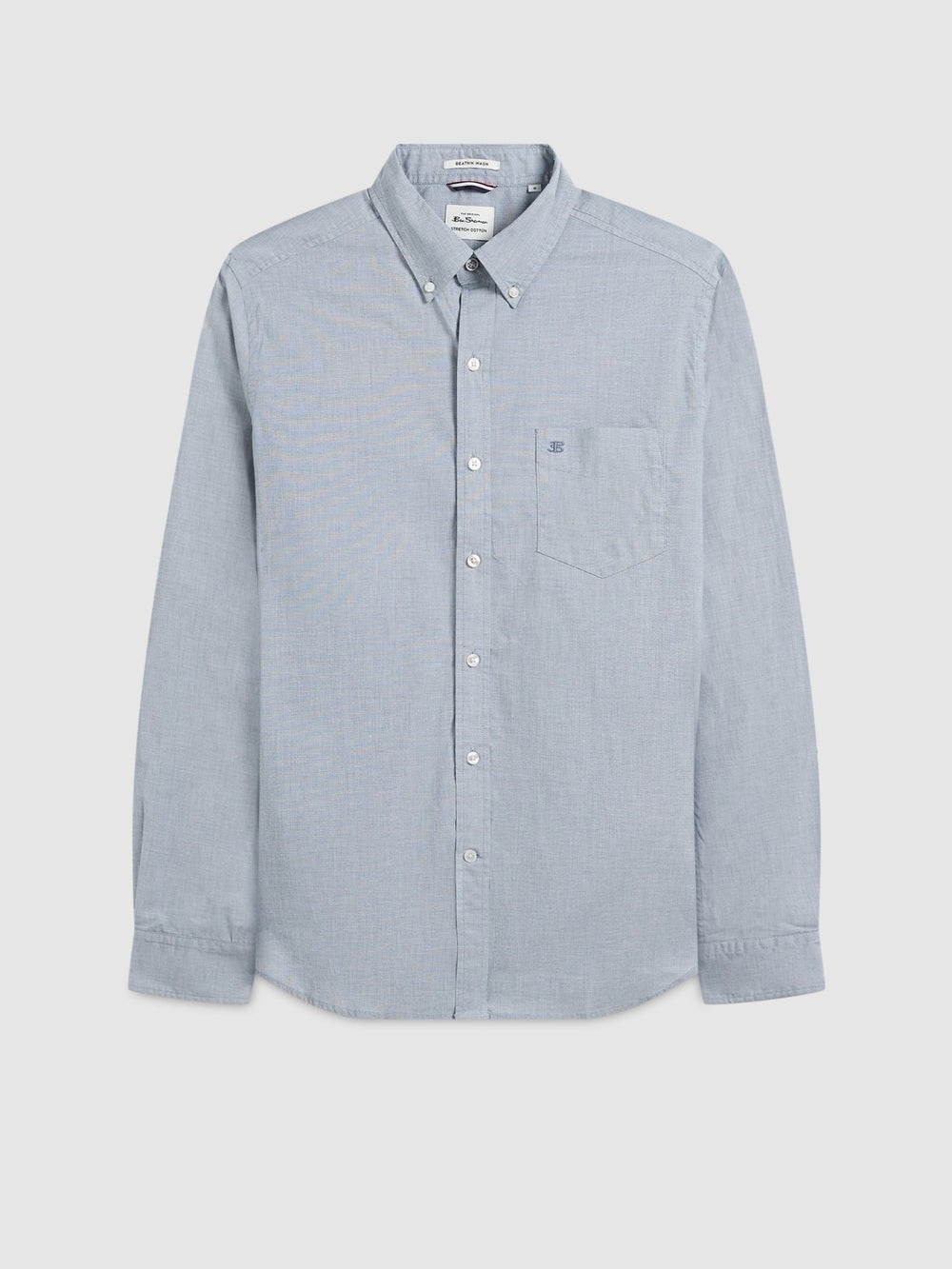 Navy Ben Sherman Beatnik Wash Long-Sleeve Shirts | WD1473058