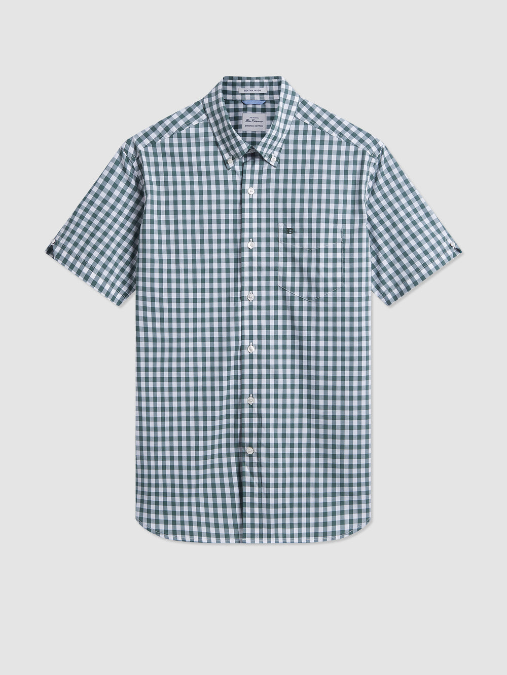 Olive Ben Sherman House Poplin Gingham Shirts | PJ4217305