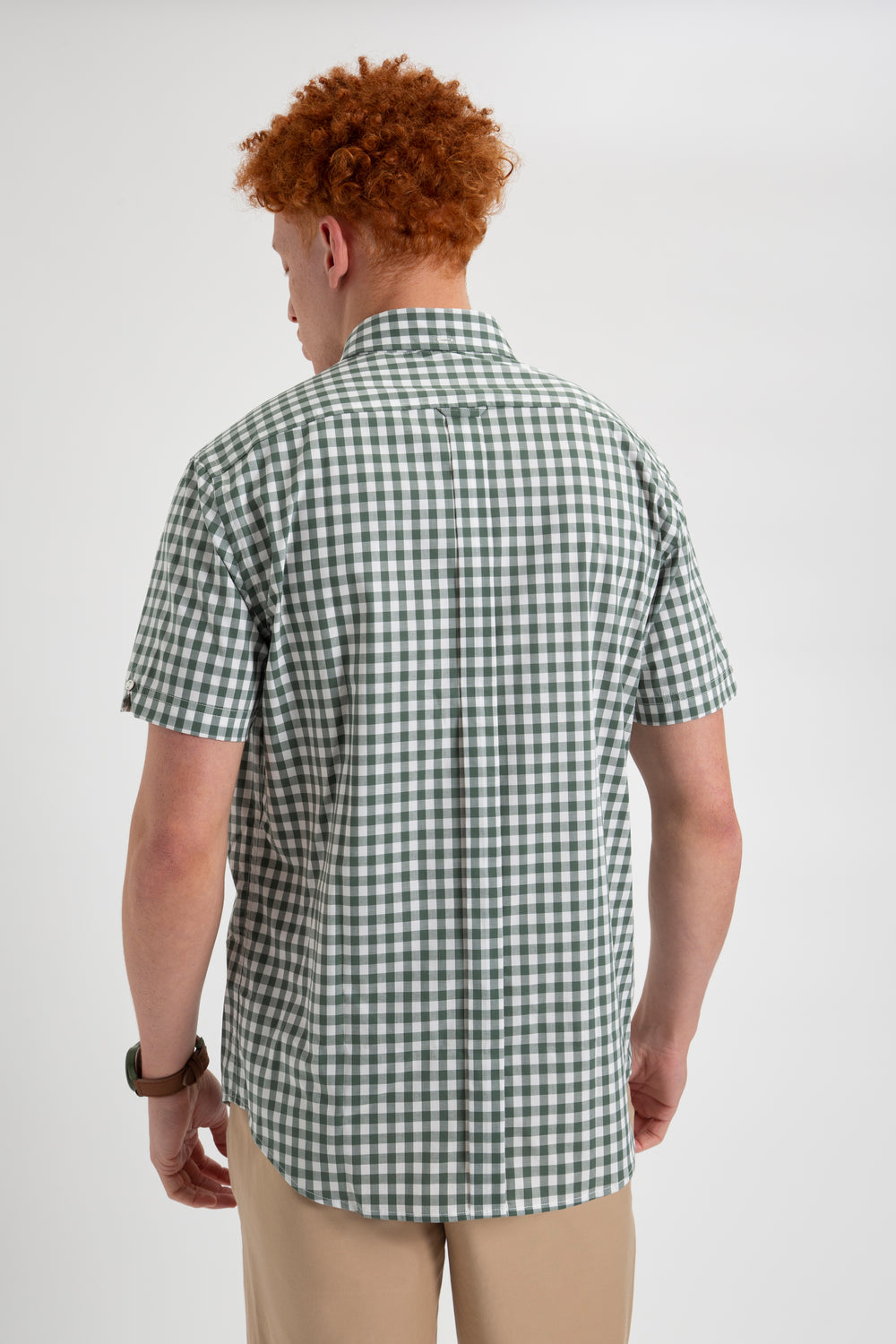 Olive Ben Sherman House Poplin Gingham Shirts | PJ4217305