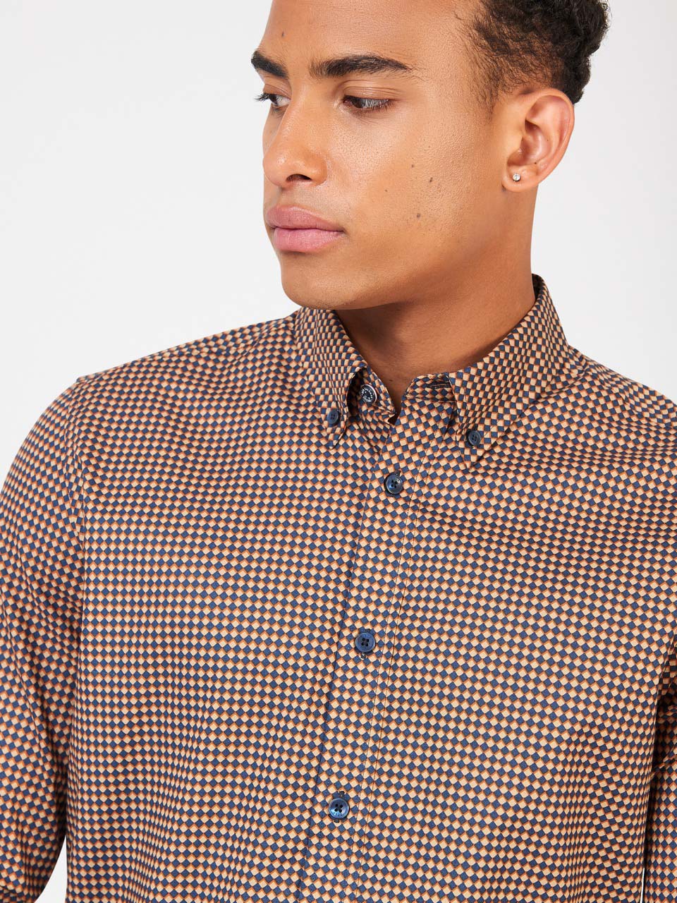 Orange Ben Sherman Signature Chevron Shirts | KZ5432681