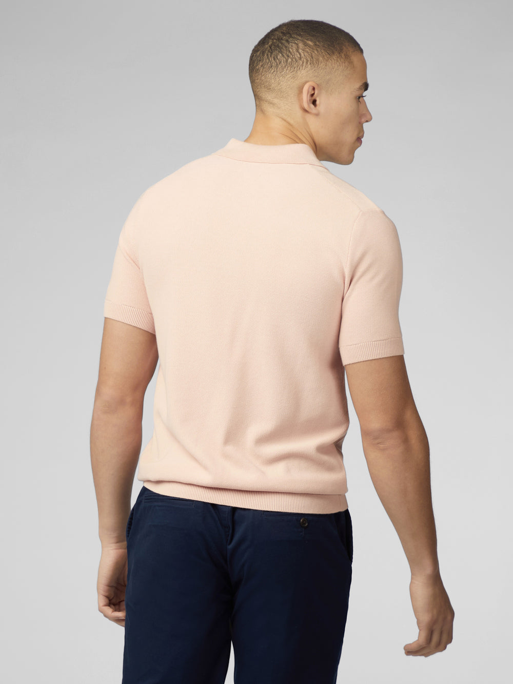 Pink Ben Sherman Signature Textured Polo Knitwear | YC5437629