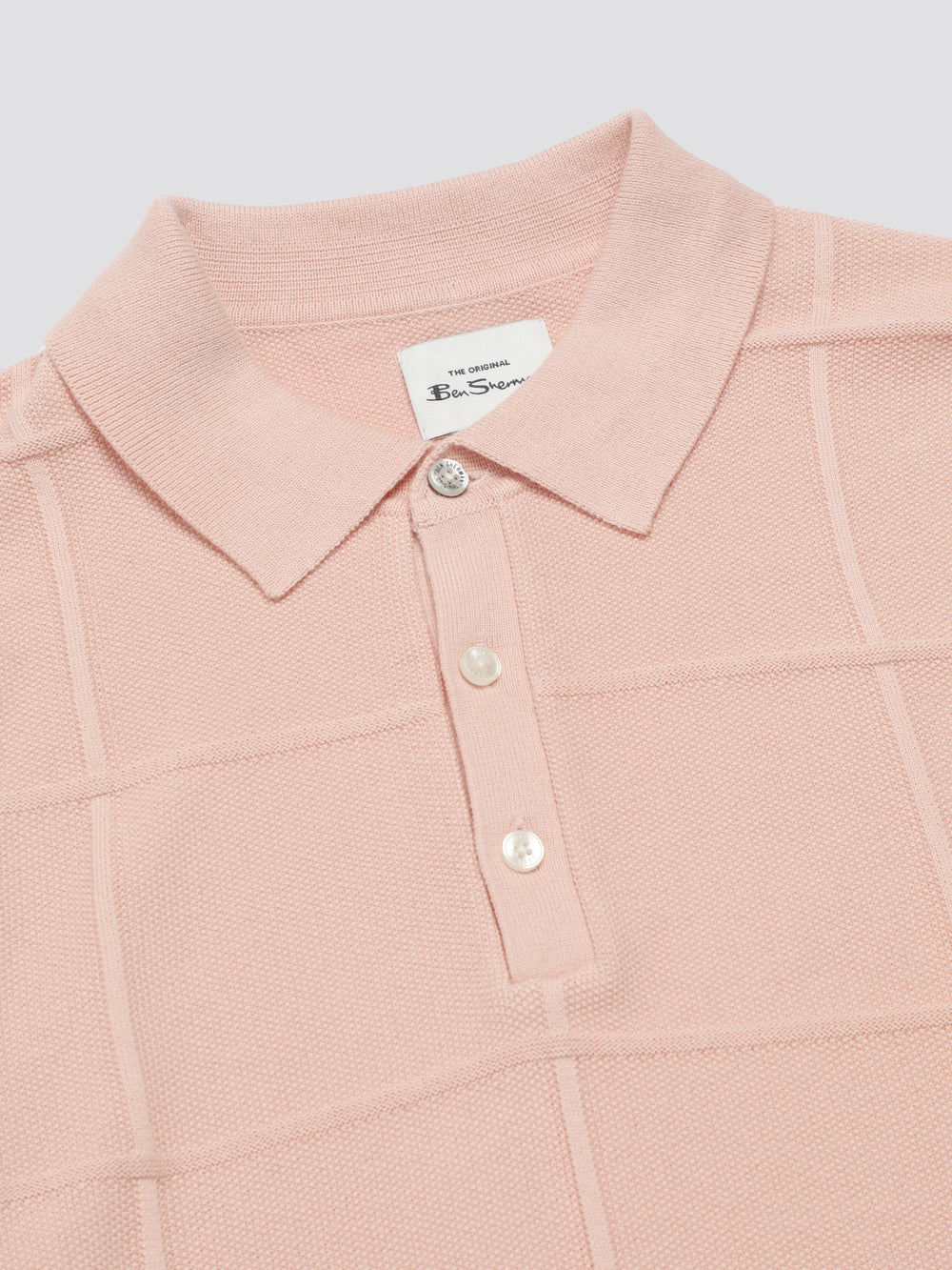 Pink Ben Sherman Signature Textured Polo Knitwear | YC5437629