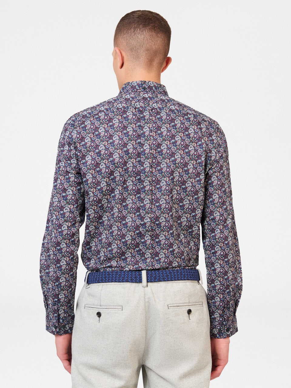 Purple Ben Sherman Winter Floral Shirts | EC4605238