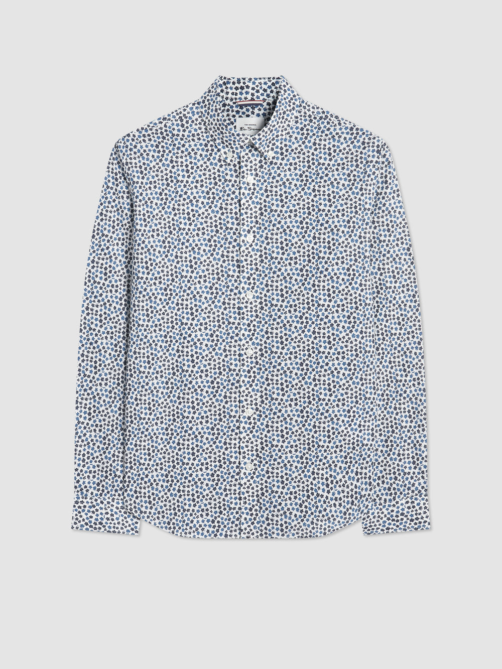 White Ben Sherman Ditsy Floral Print Long Sleeve Shirts | EK7820349