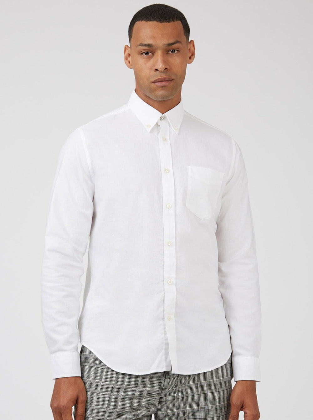 White Ben Sherman Signature Organic Long-Sleeve Oxford Shirts | SL7539421