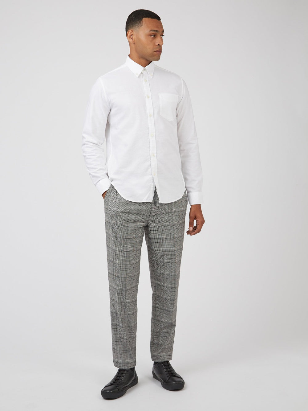 White Ben Sherman Signature Organic Long-Sleeve Oxford Shirts | SL7539421