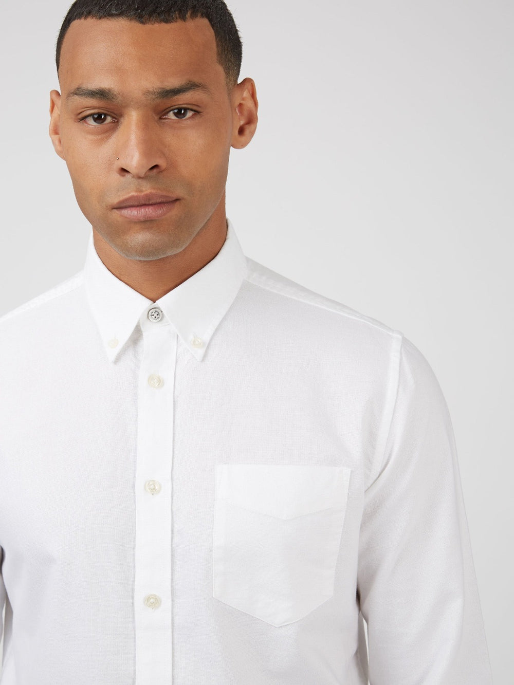 White Ben Sherman Signature Organic Long-Sleeve Oxford Shirts | SL7539421