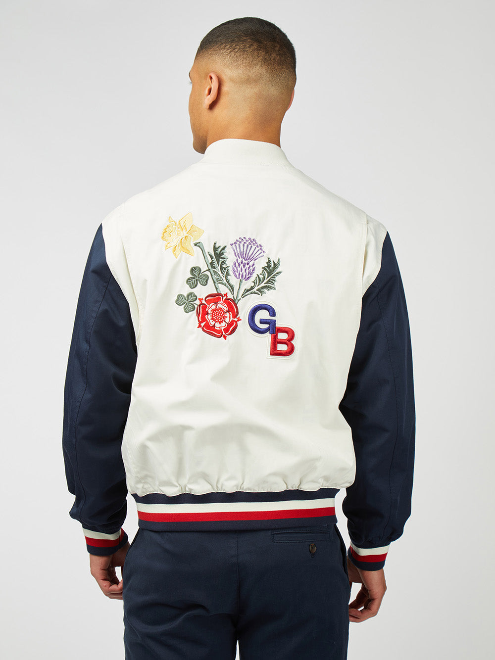 White Ben Sherman Team GB Commercial Bomber Jackets | WR8104256