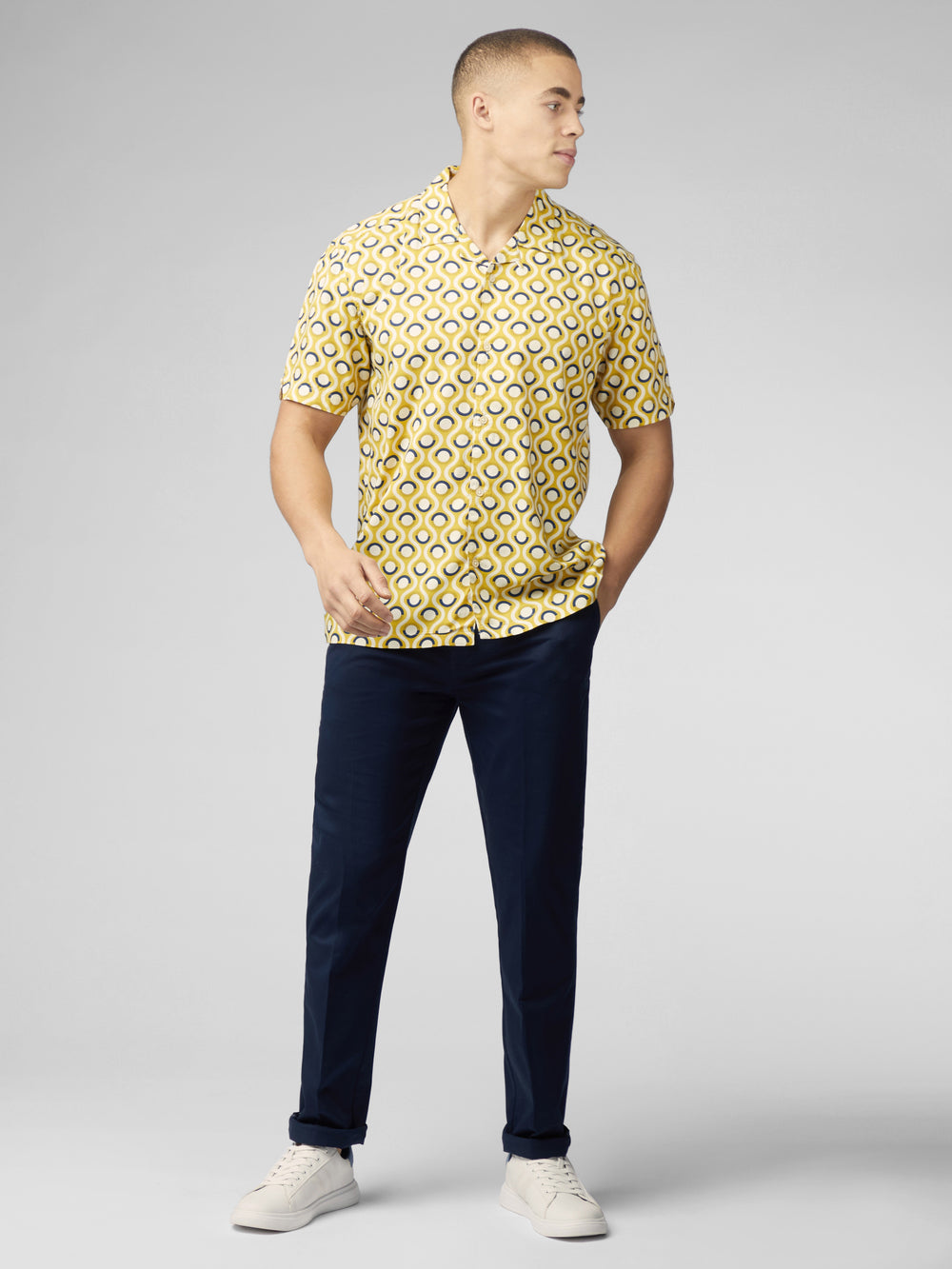 Yellow Ben Sherman Signature Retro Geo Shirts | SR1824605