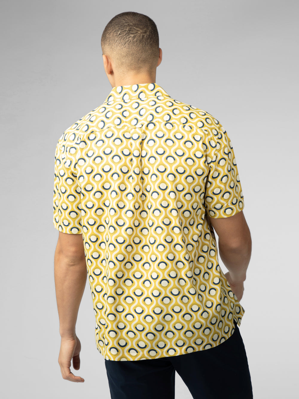 Yellow Ben Sherman Signature Retro Geo Shirts | SR1824605